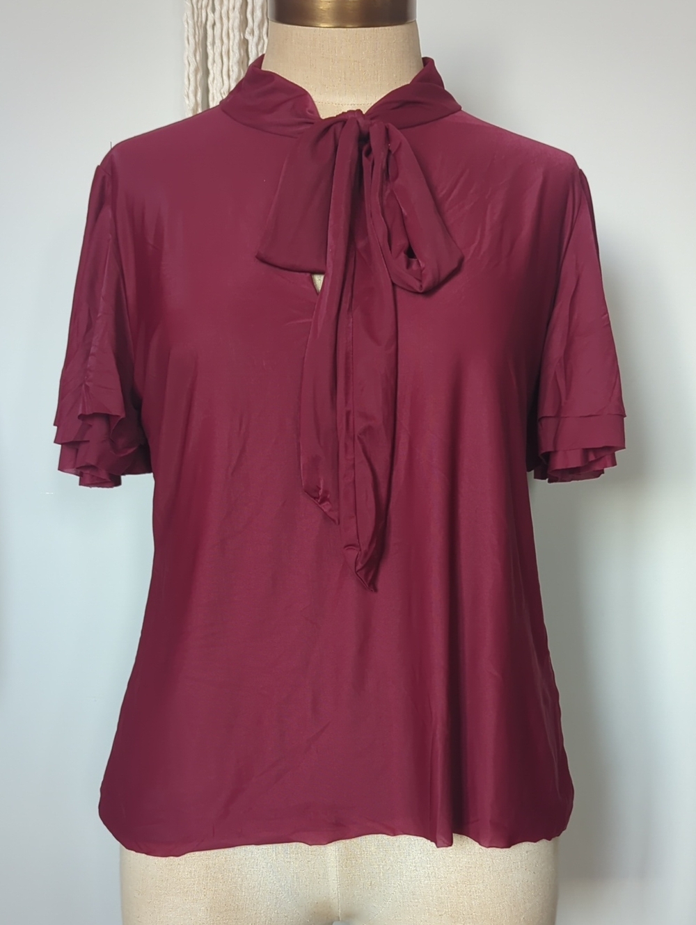 Black Milk Wine Flouncy Top Size M